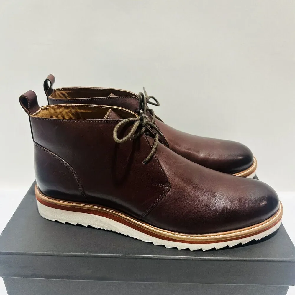 Vintage Foundry Co Lewis VF1668 Mens Size US 10 Chukka Boots Brown Leather Shoes
